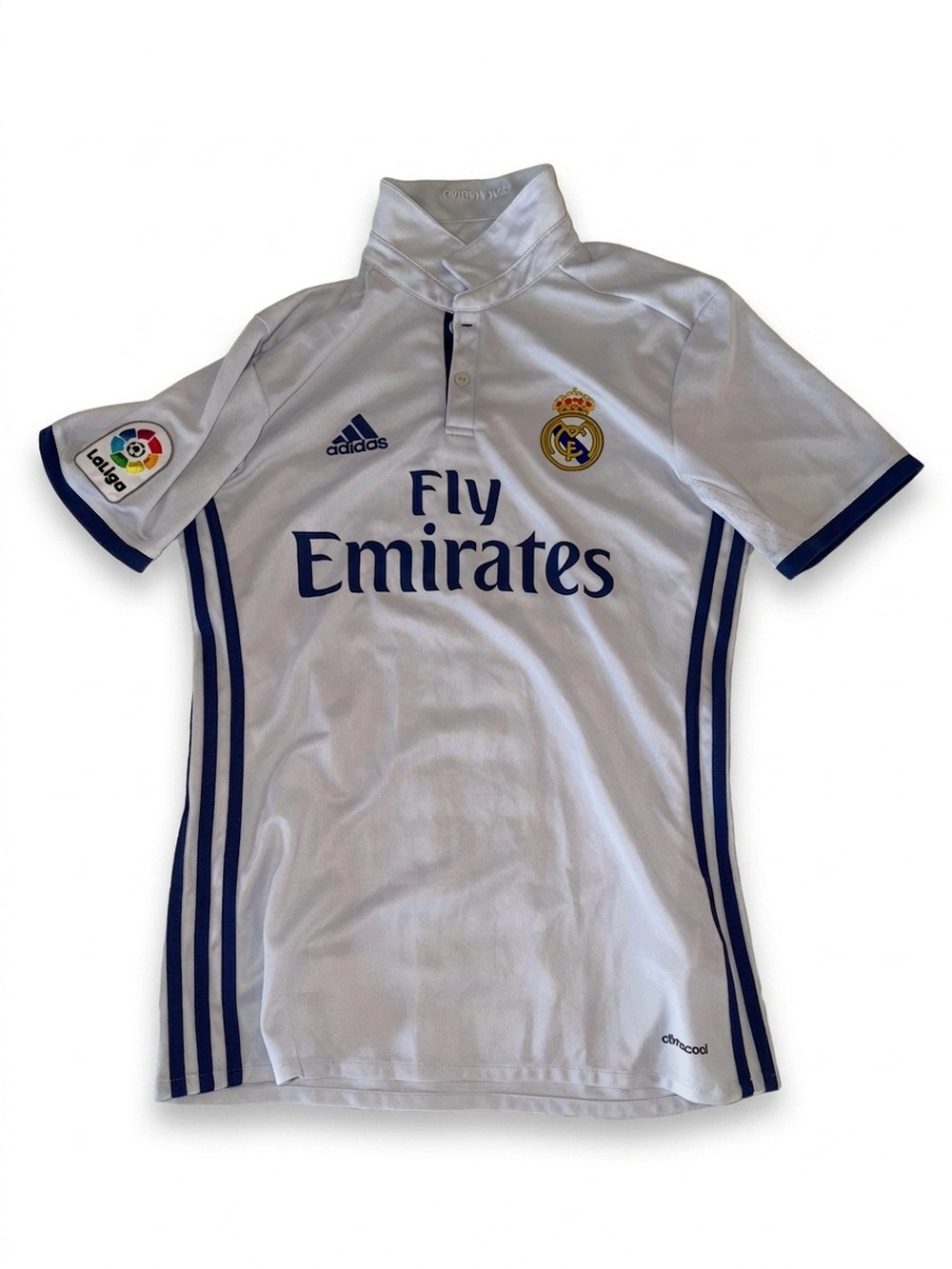 Adidas Real Madrid Home Jersey | White/Navy | Size S | Fly Emirates Sponsor